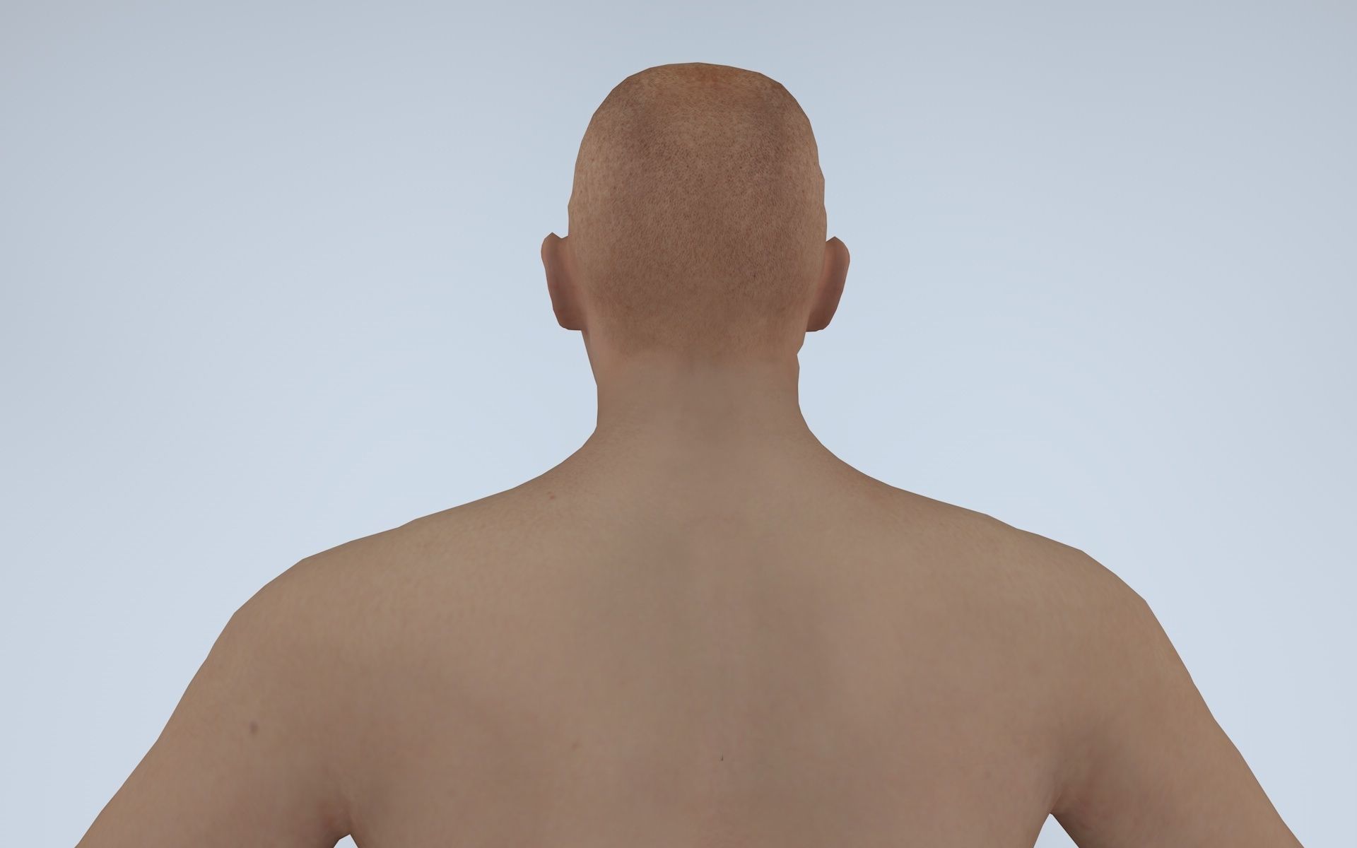 Realistic 3d model male with rigging Low-poly 3D model_6