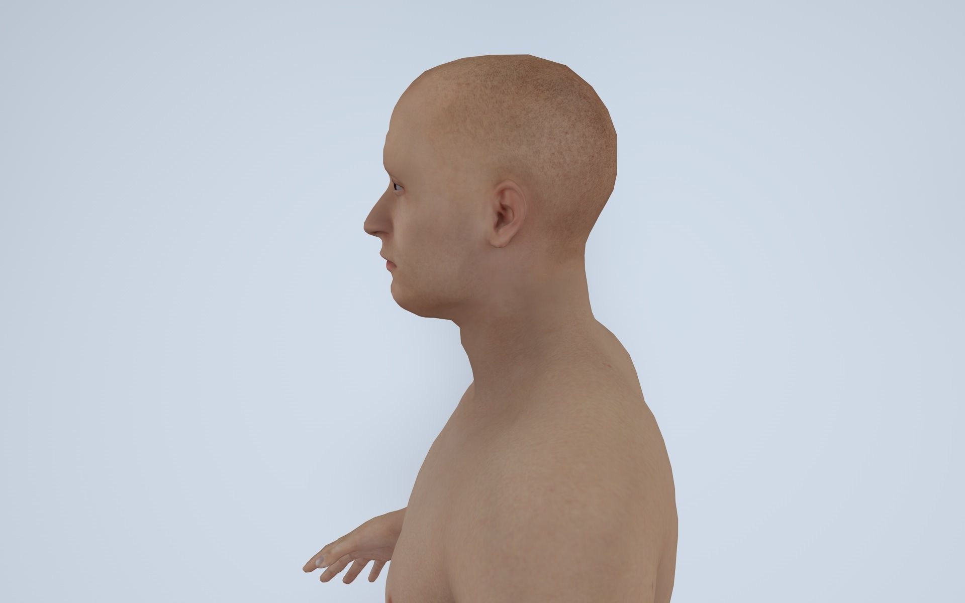 Realistic 3d model male with rigging Low-poly 3D model_5