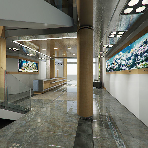 Building Lobby 3D model_2