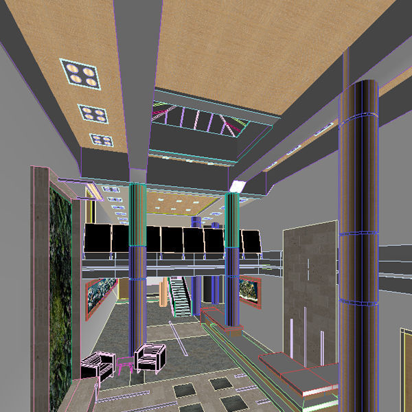 Building Lobby 3D model_4