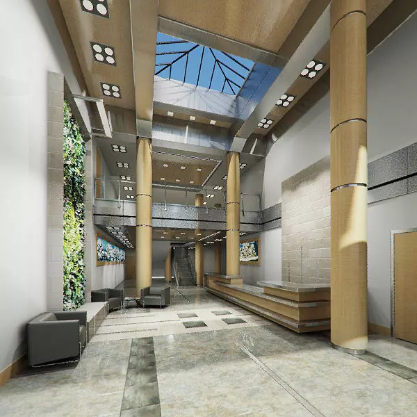 Building Lobby 3D model_0