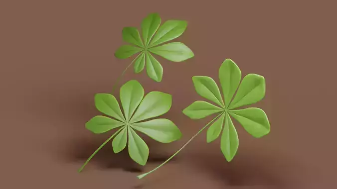 Cartoon chestnut tree leaf