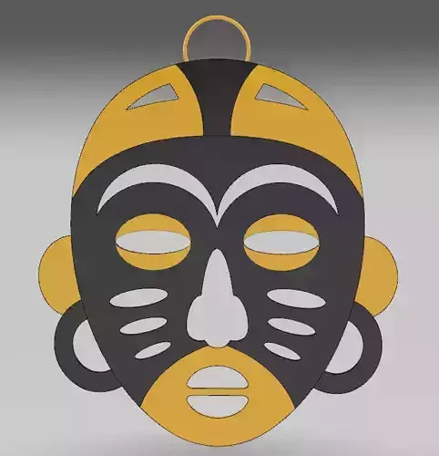 African mask pendant