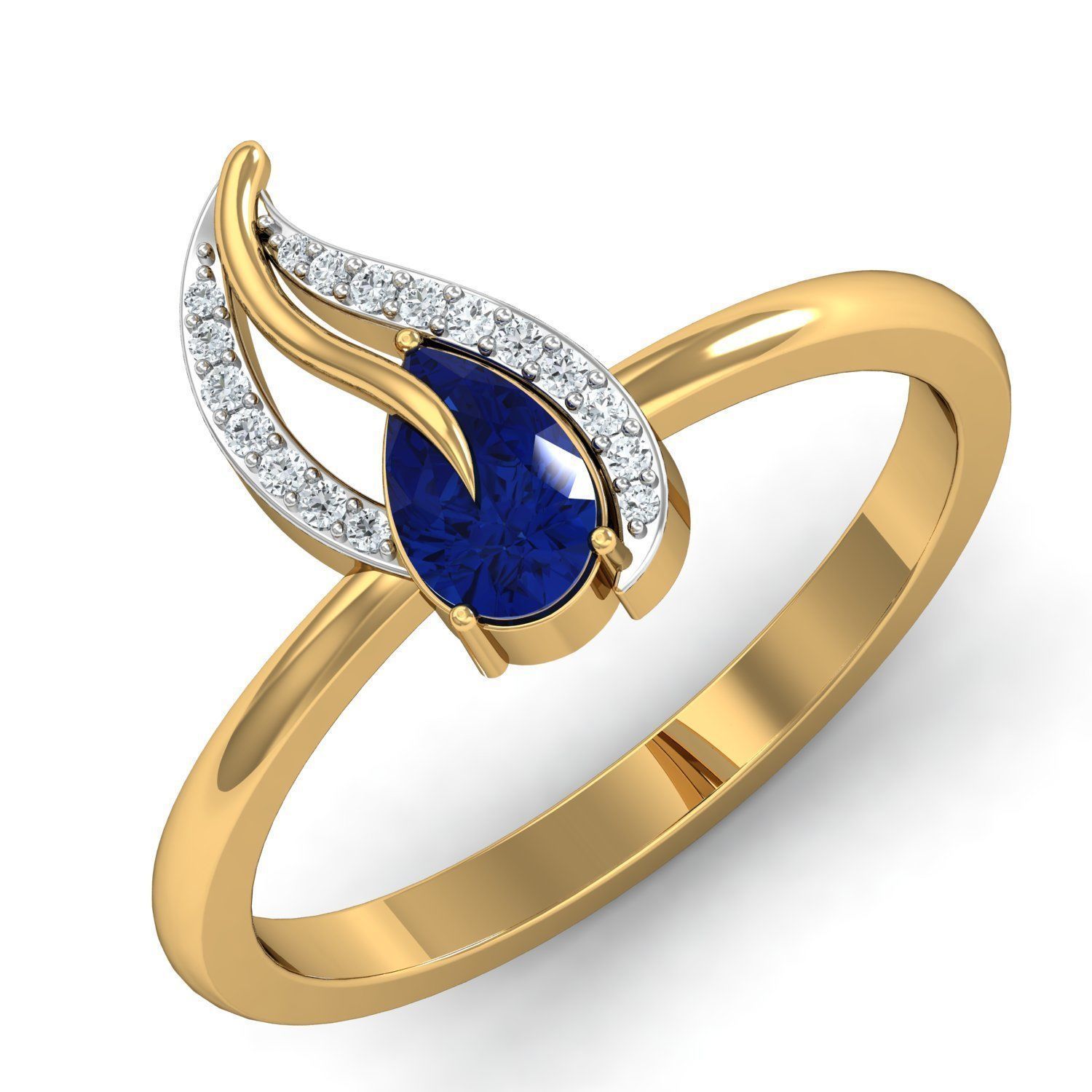 jwellary 3d model elegant diamond ring gold 3D model_48