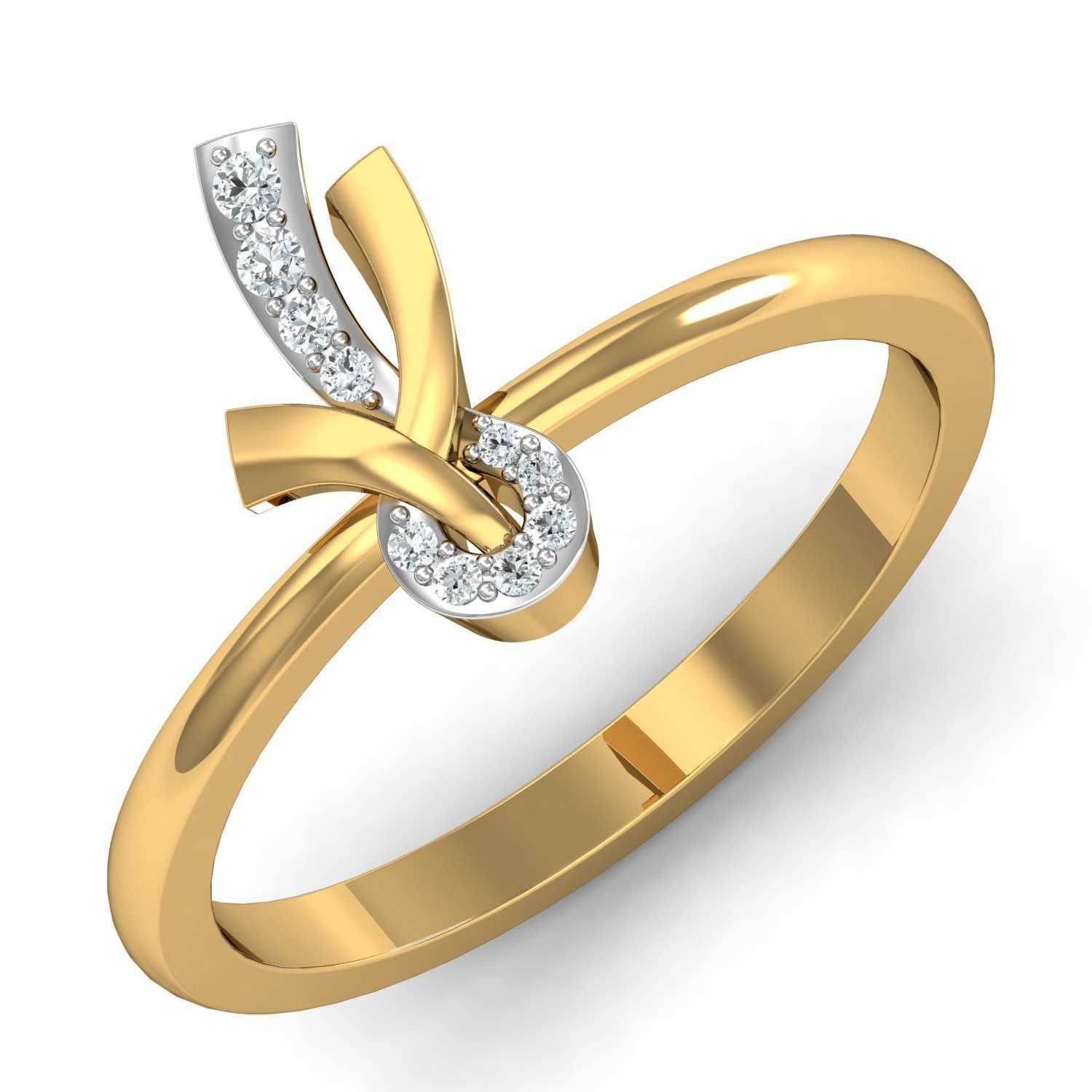 jwellary 3d model elegant diamond ring gold 3D model_33
