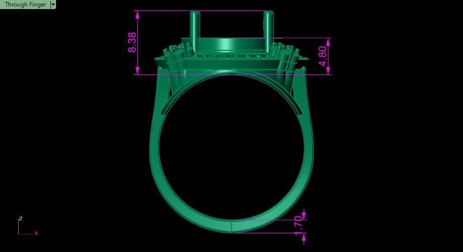 engagement ring 3D print model_6