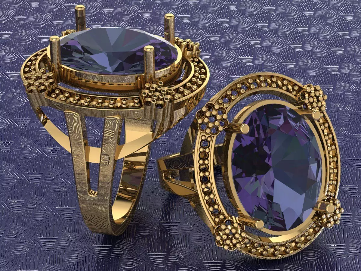 engagement ring 3D print model_0