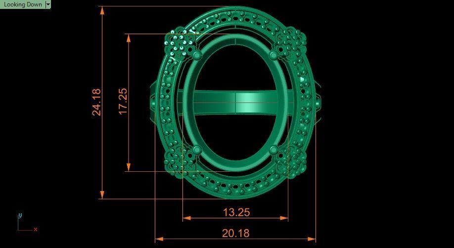 engagement ring 3D print model_8