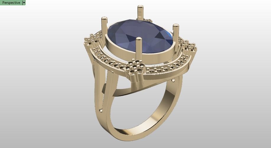 engagement ring 3D print model_14