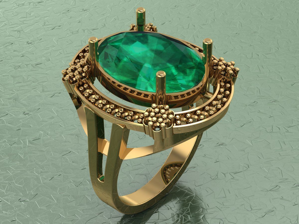 engagement ring 3D print model_1