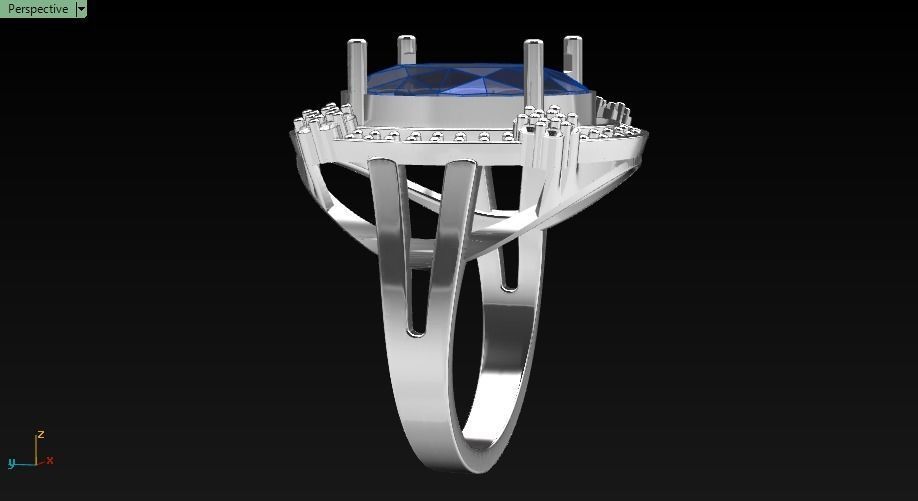 engagement ring 3D print model_18