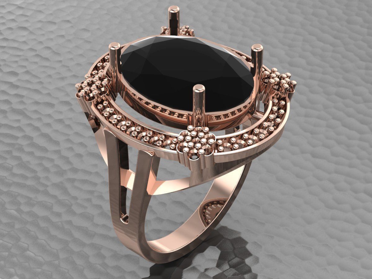 engagement ring 3D print model_5
