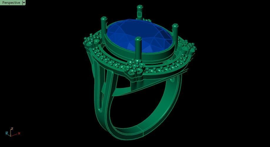 engagement ring 3D print model_12