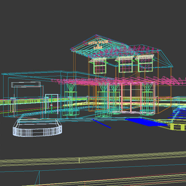Car Wash and Lube 3D model_11