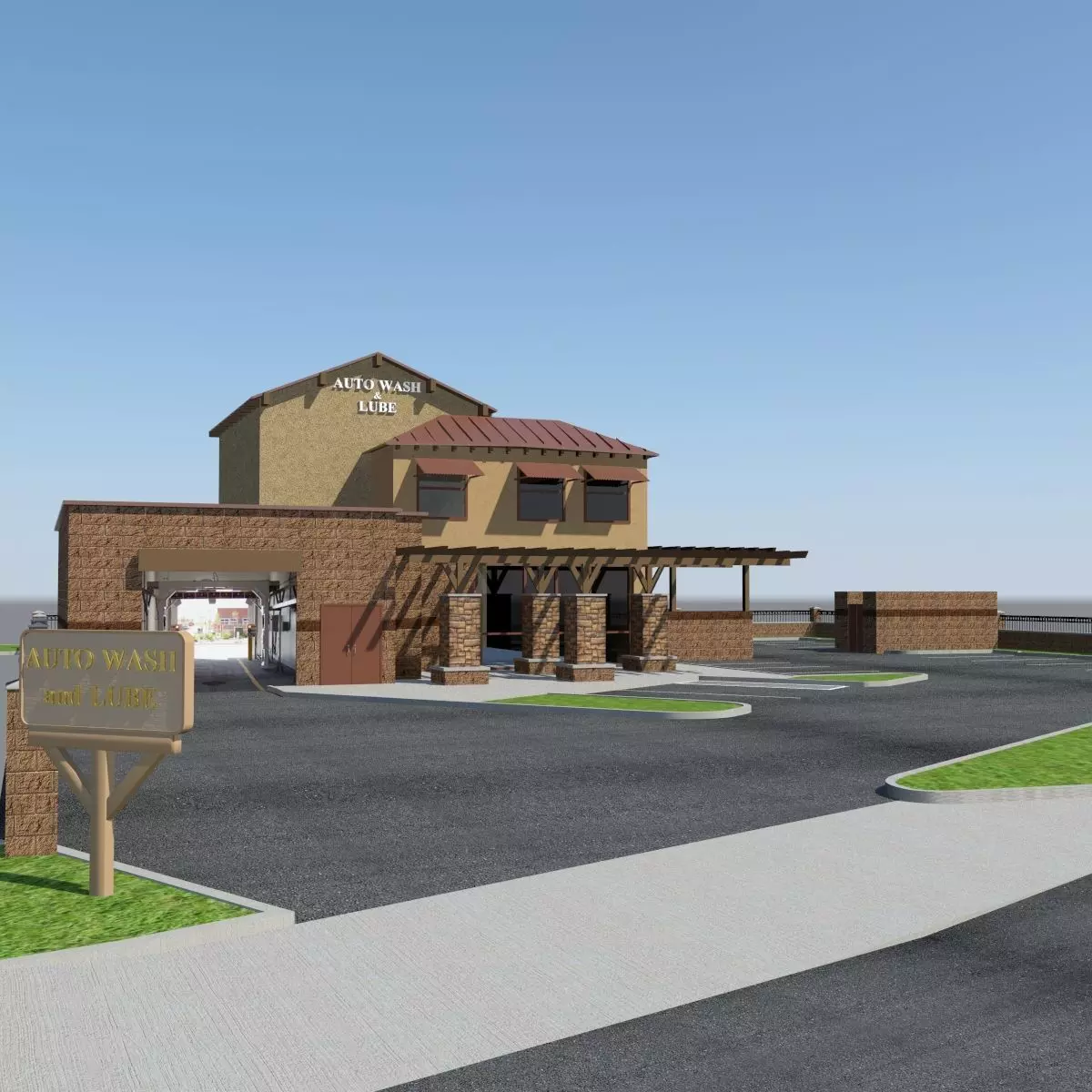 Car Wash and Lube 3D model_0