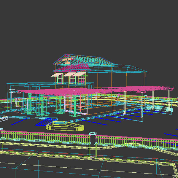 Car Wash and Lube 3D model_7