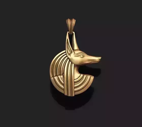 Egyptian Anubis head pendant 3D print model