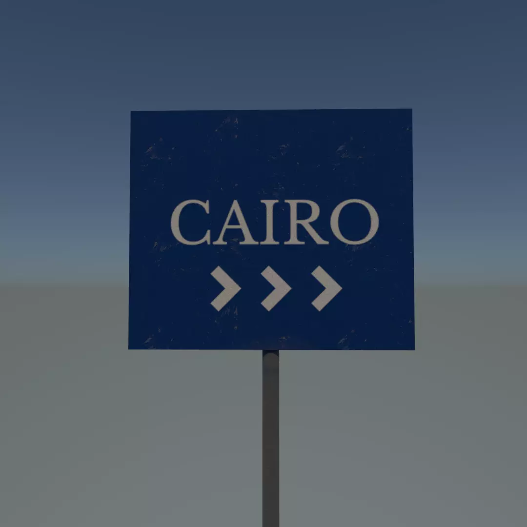 Cairo sign Free low-poly 3D model