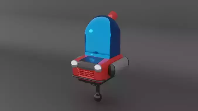 red car from the future Low-poly 3D model red car from the future Low-poly 3D model