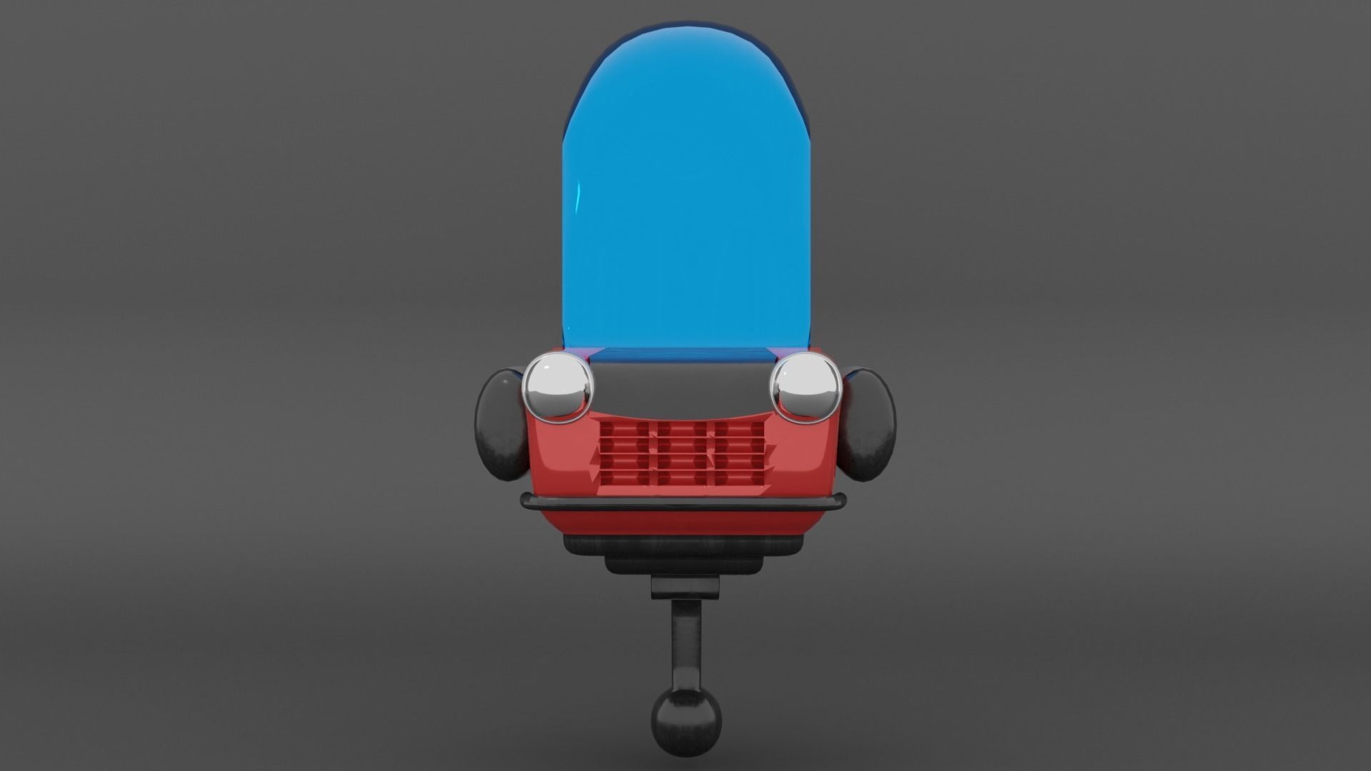 red car from the future Low-poly 3D model_2