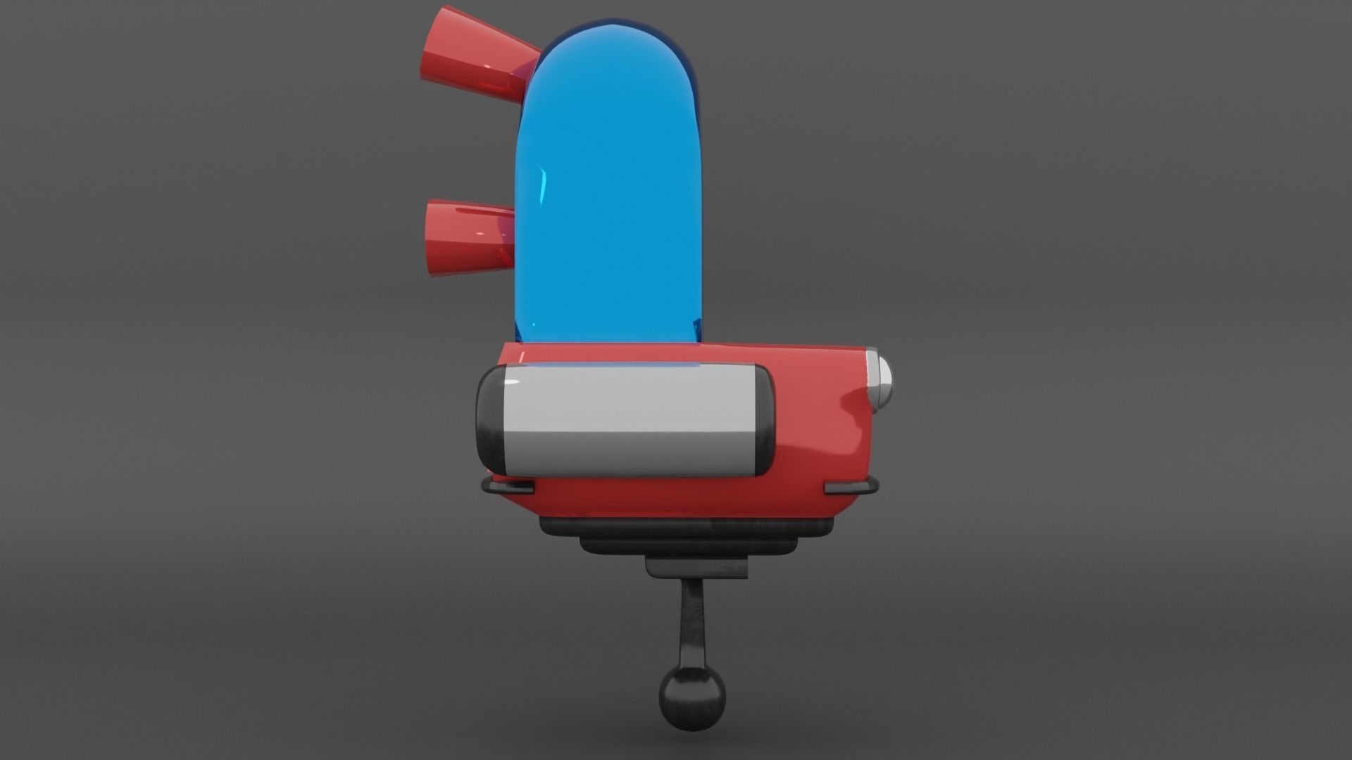 red car from the future Low-poly 3D model_3