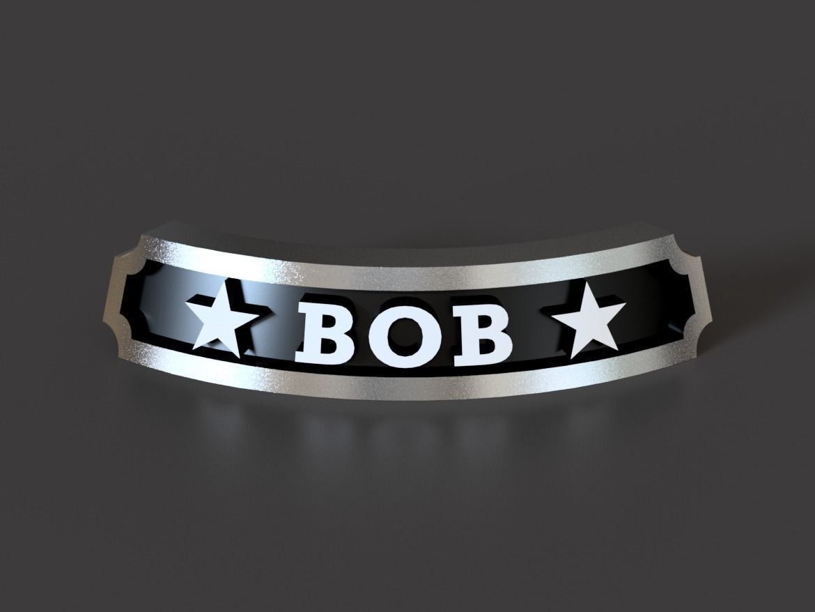 Custom nameplate for miniature bases 3D print model_6