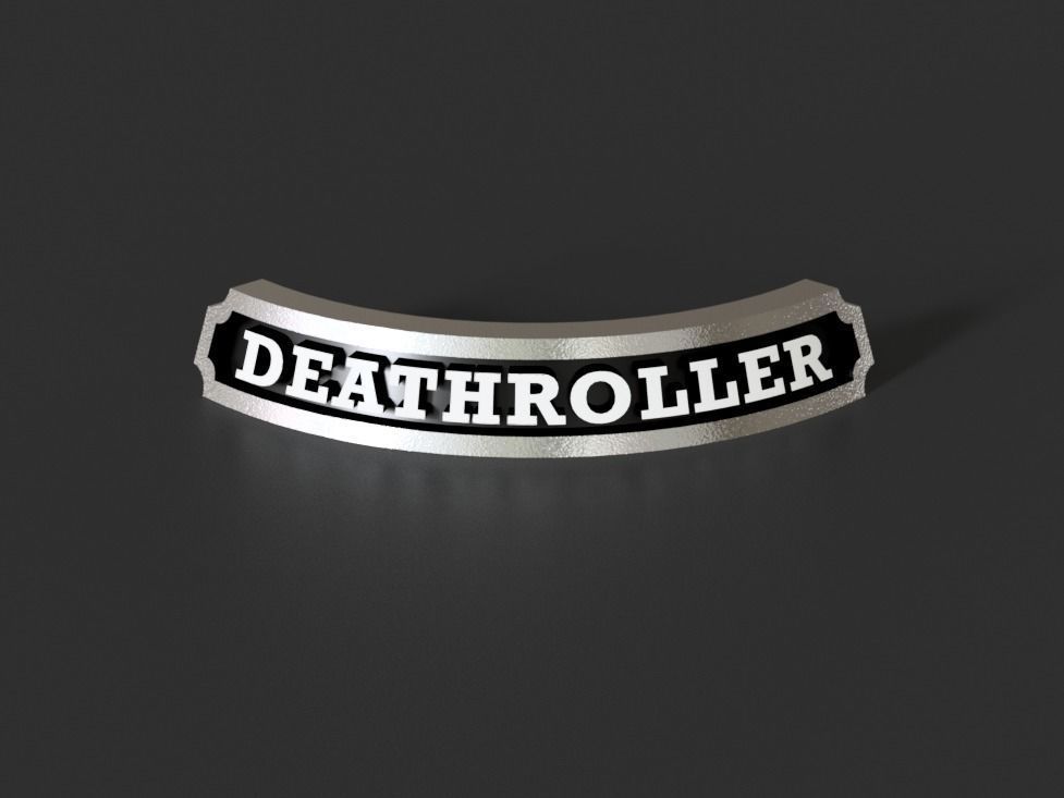 Custom nameplate for miniature bases 3D print model_7