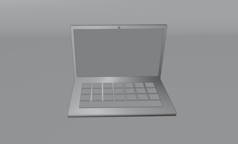 Simple Laptop 3D Model 3D model_5
