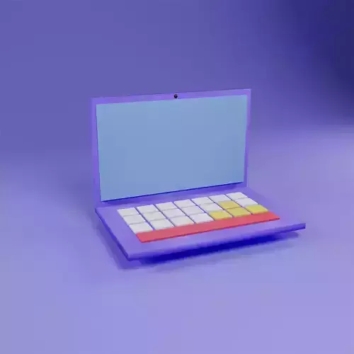 Simple Laptop 3D Model