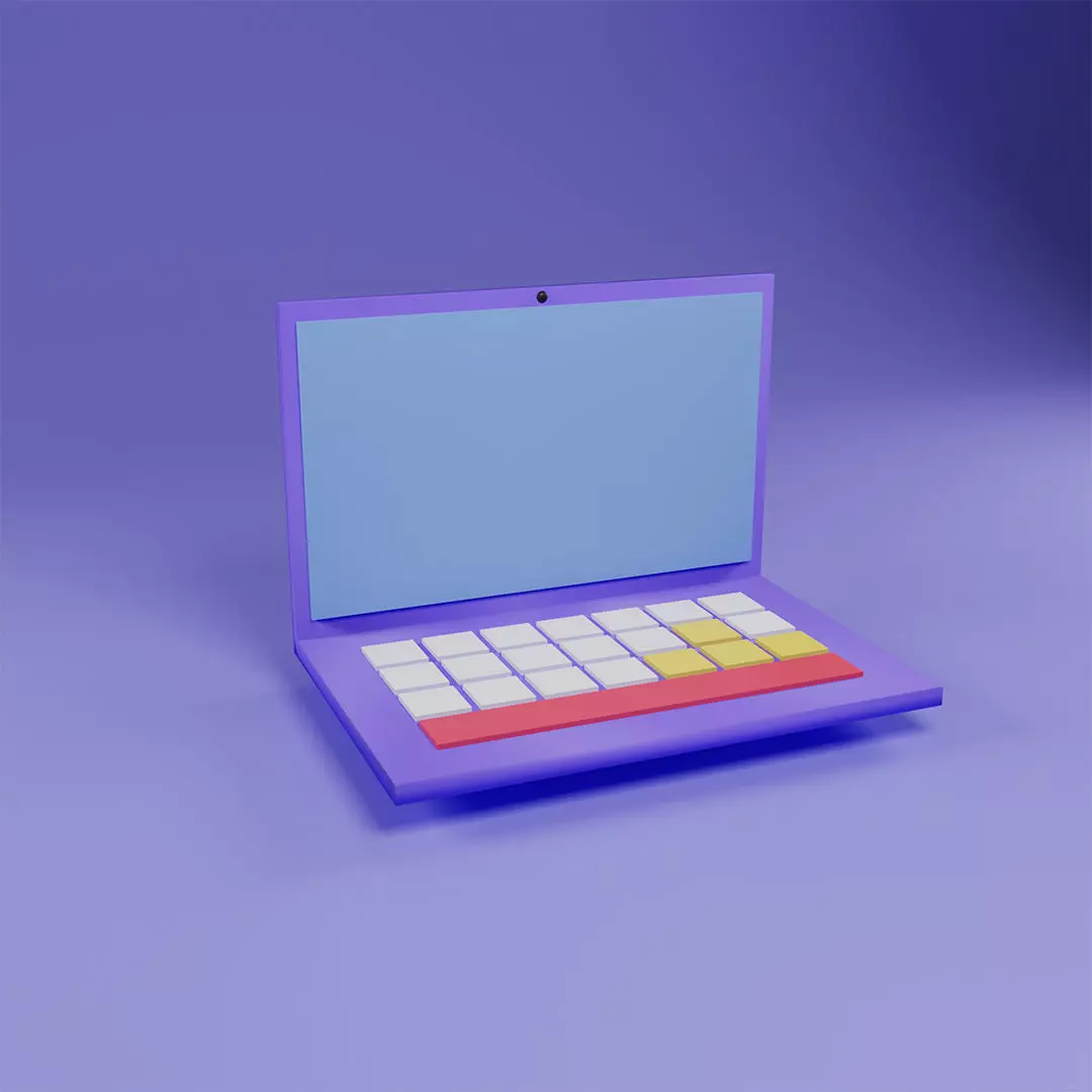 Simple Laptop 3D Model 3D model_0