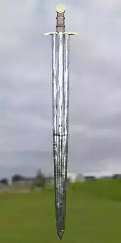 Stylized Steel Sword  PBR low-poly game rady Free low-poly 3D model