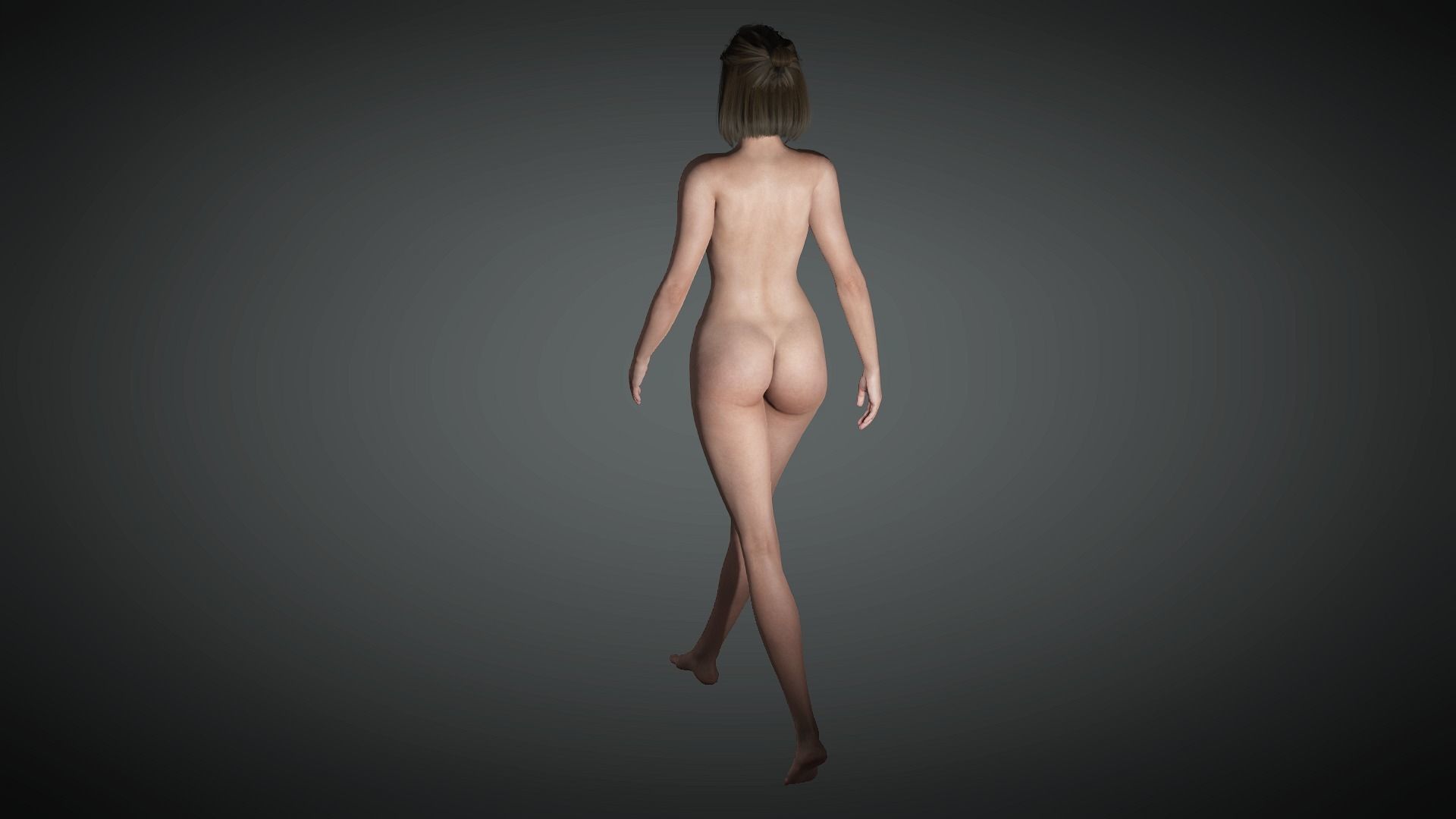 AAA Realistic Female Character 19 Low-poly 3D model_9