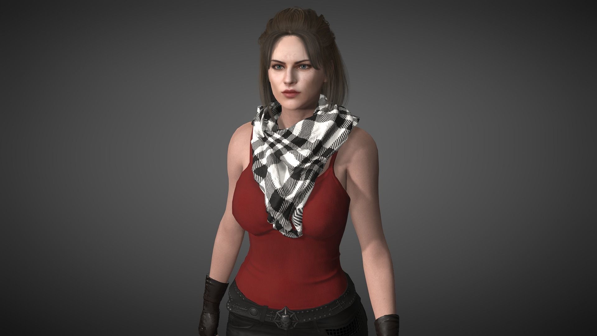 AAA Realistic Female Character 19 Low-poly 3D model_1