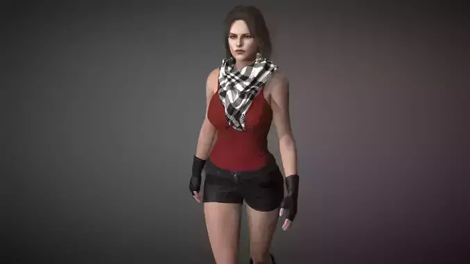 AAA Realistic Female Character 19 Low-poly 3D model