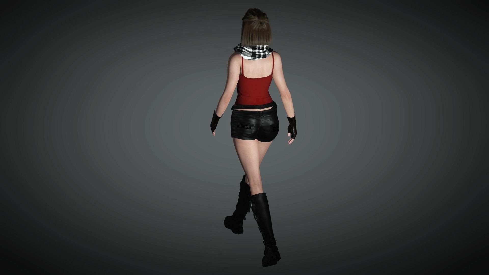 AAA Realistic Female Character 19 Low-poly 3D model_8