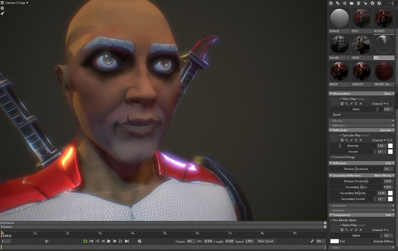 Sci-Fi Armored Warrior Low-poly 3D model_6