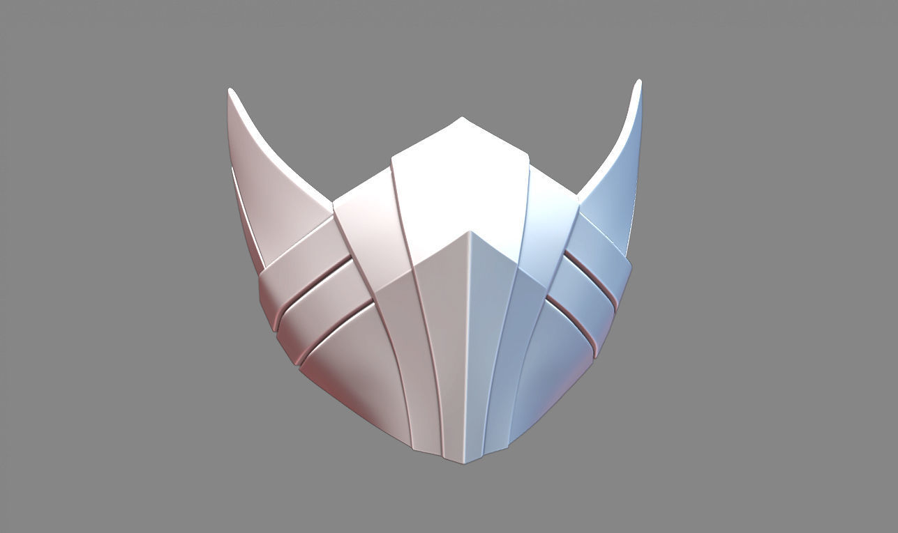 Skarlet Mask for face from MK 11  3D print model_4