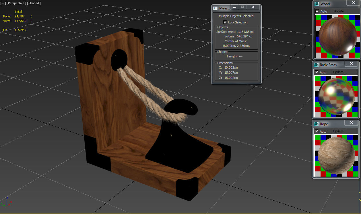 Bollard Bookend 3D model_3