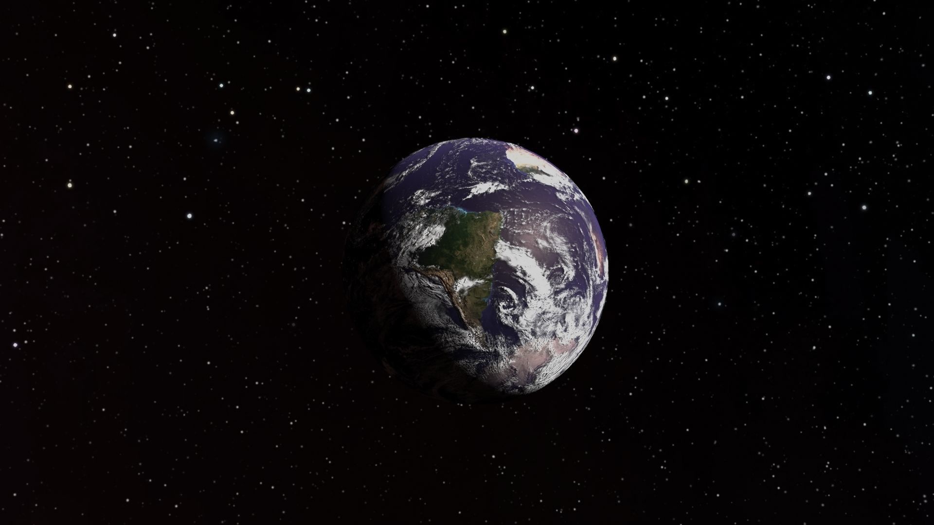 Earth in space with stars and planets Free low-poly 3D model_1