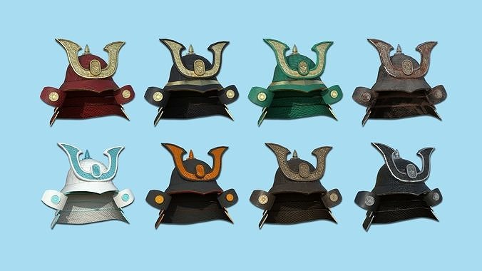 08 Samurai Helmet Collection - Fantasy Character Design 