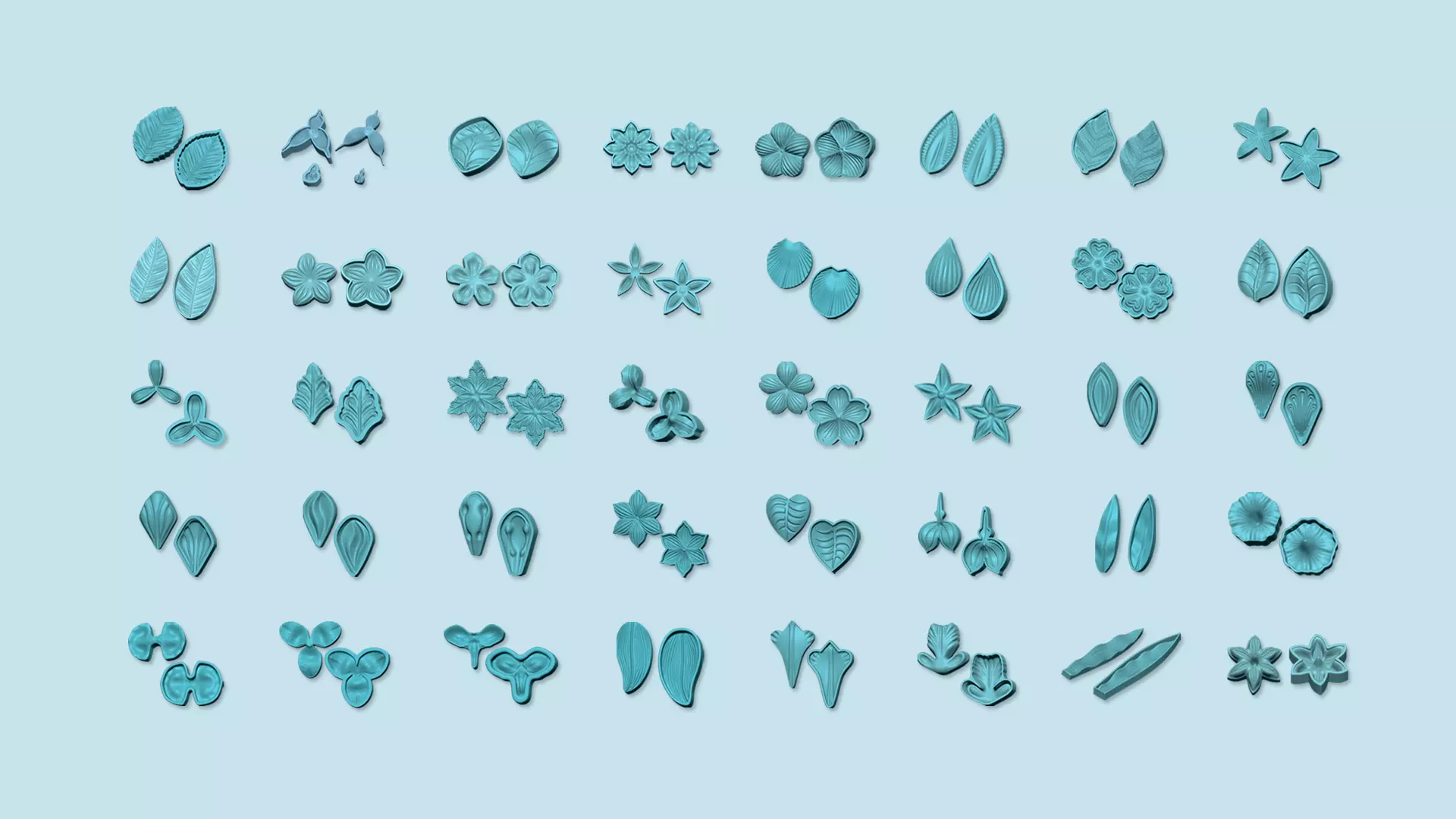 40 EVA Moldings Super Pack - Molding Arrangement Craft 3D Model Collection_0