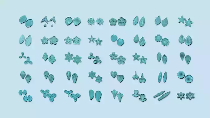 40 EVA Moldings Super Pack - Molding Arrangement Craft 3D Model Collection
