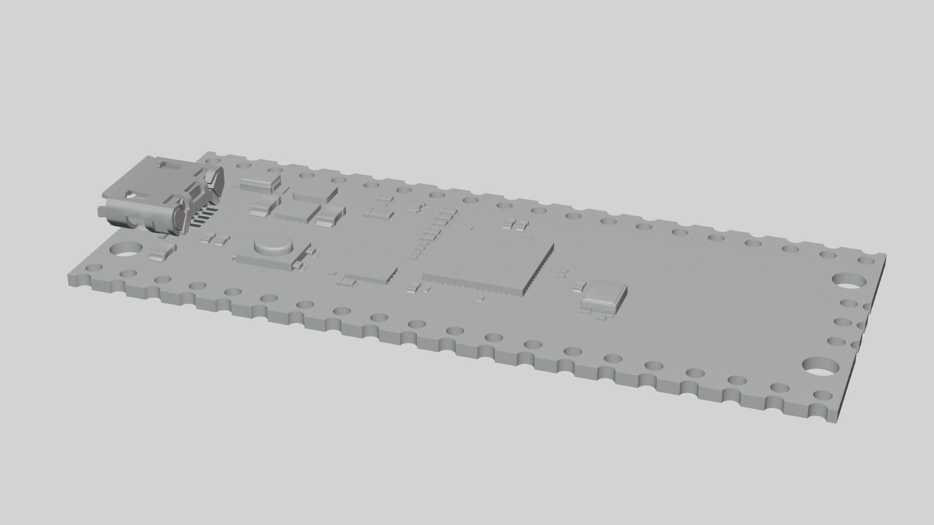 Raspberry pi pico Low-poly 3D model_10