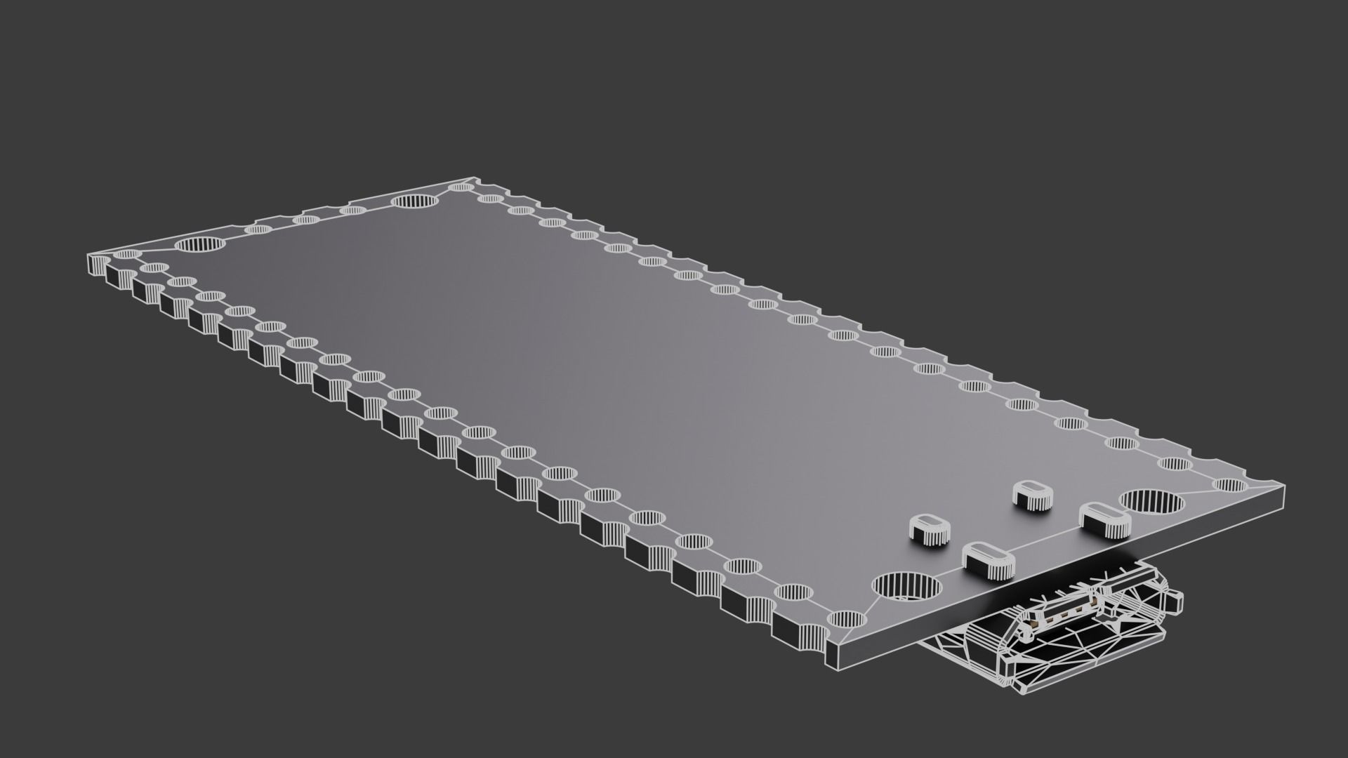 Raspberry pi pico Low-poly 3D model_13