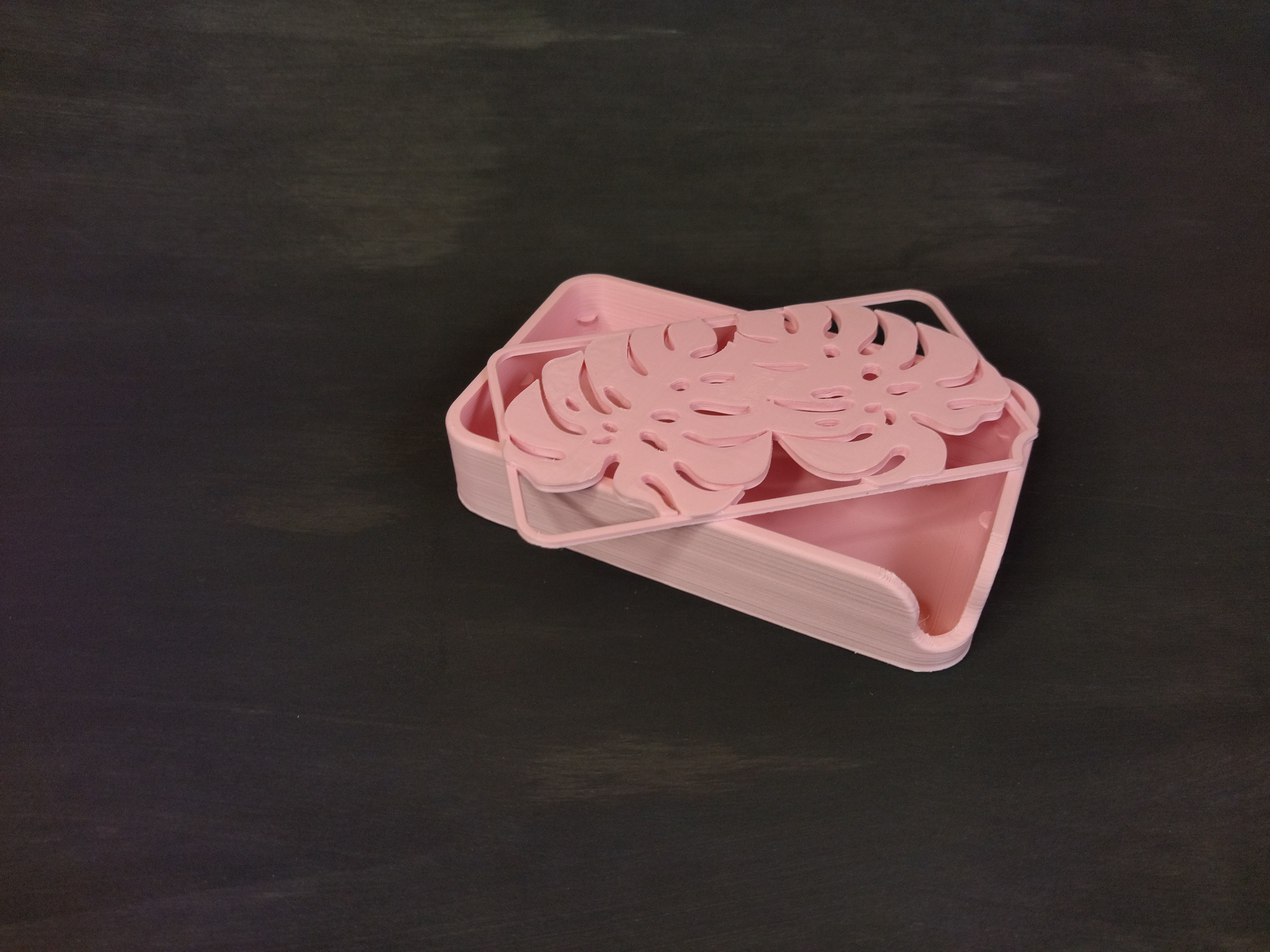 Soap Holder Dish Plant Monstera - 2 Models 3D print model_5