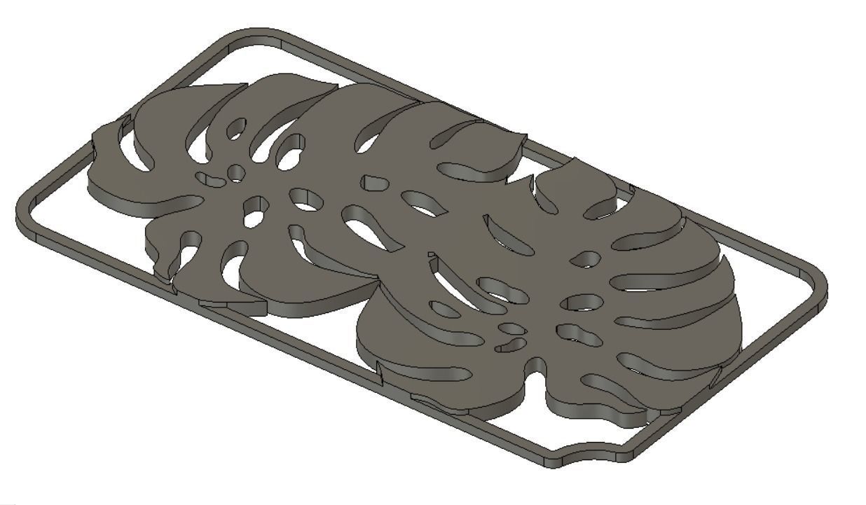 Soap Holder Dish Plant Monstera - 2 Models 3D print model_11