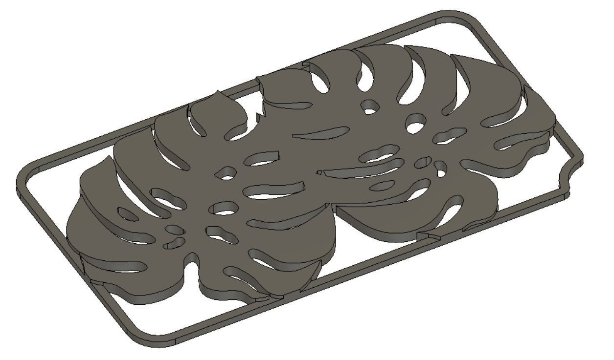 Soap Holder Dish Plant Monstera - 2 Models 3D print model_12