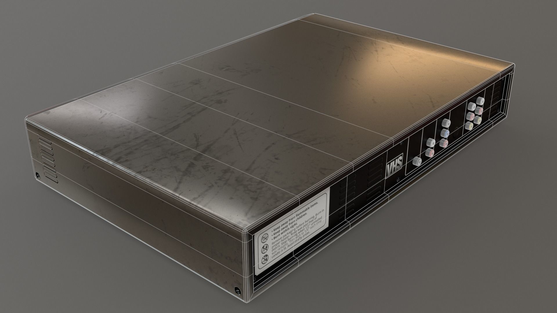 VHS Player Game Asset Low-poly 3D model_24