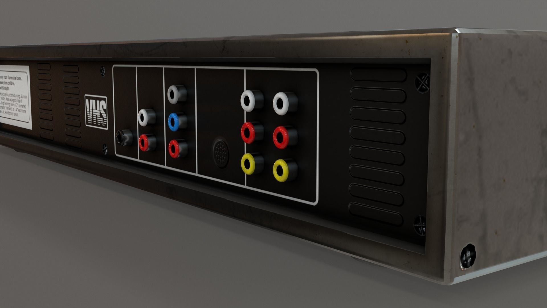 VHS Player Game Asset Low-poly 3D model_13