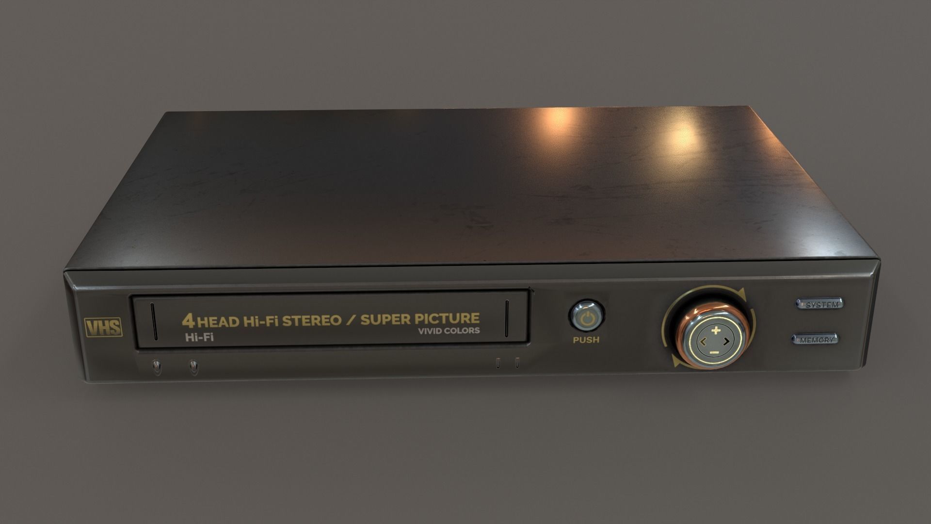 VHS Player Game Asset Low-poly 3D model_4